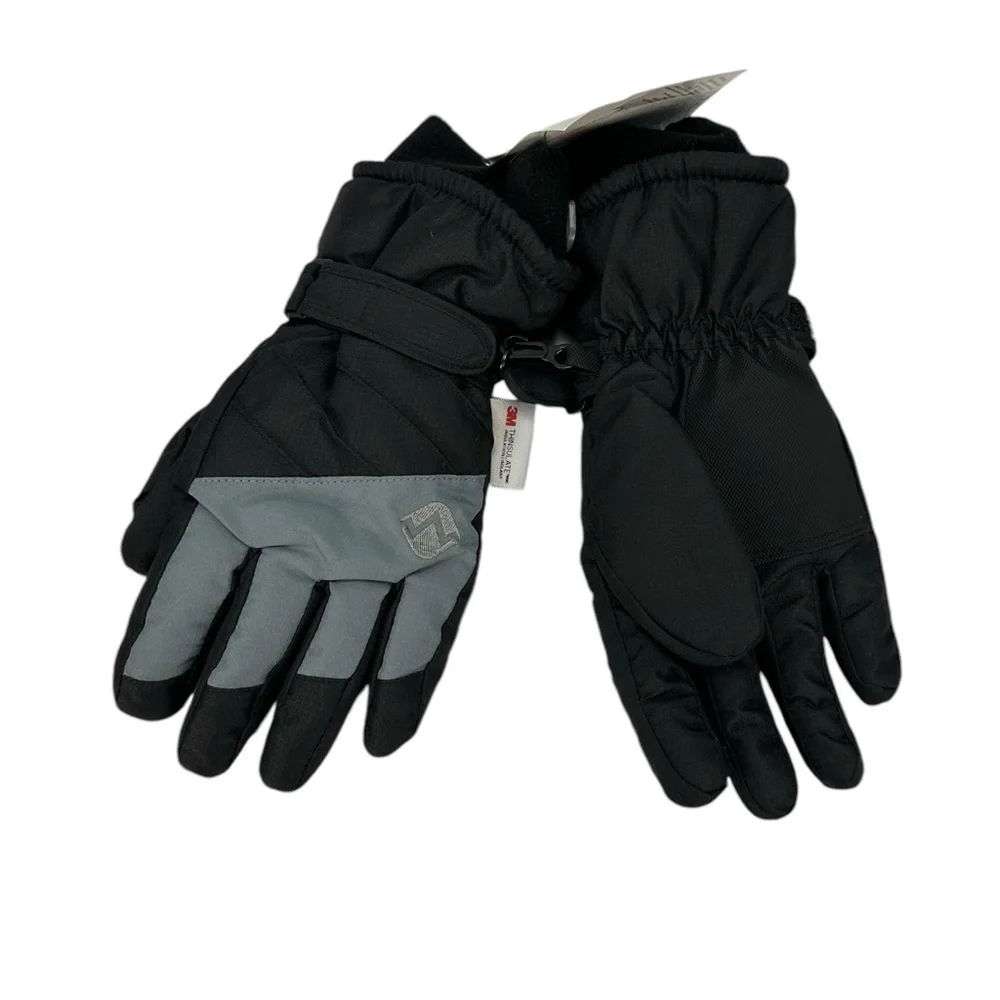 Addie & Tate Ski Gloves with 3M Thinsulate - Black - One Size